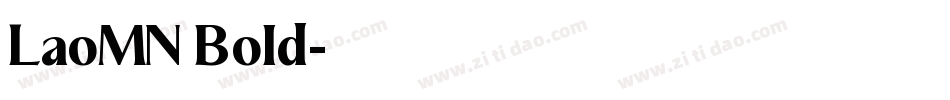 LaoMN Bold字体转换